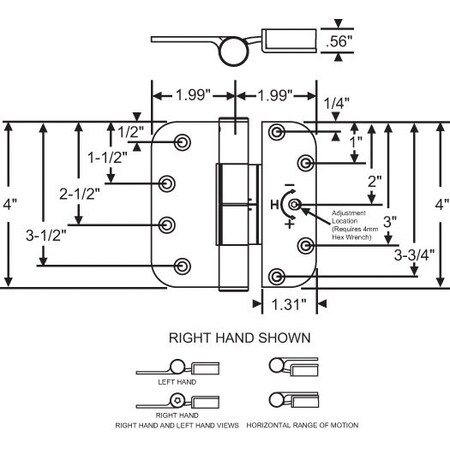 HINGE ADJUSTABLE GUIDE RH